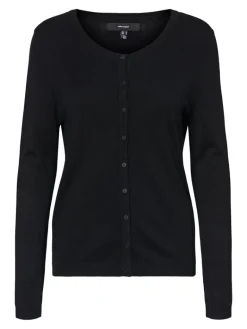 VMNELLIE GLORY LS O-NECK CARDIGAN NOOS black