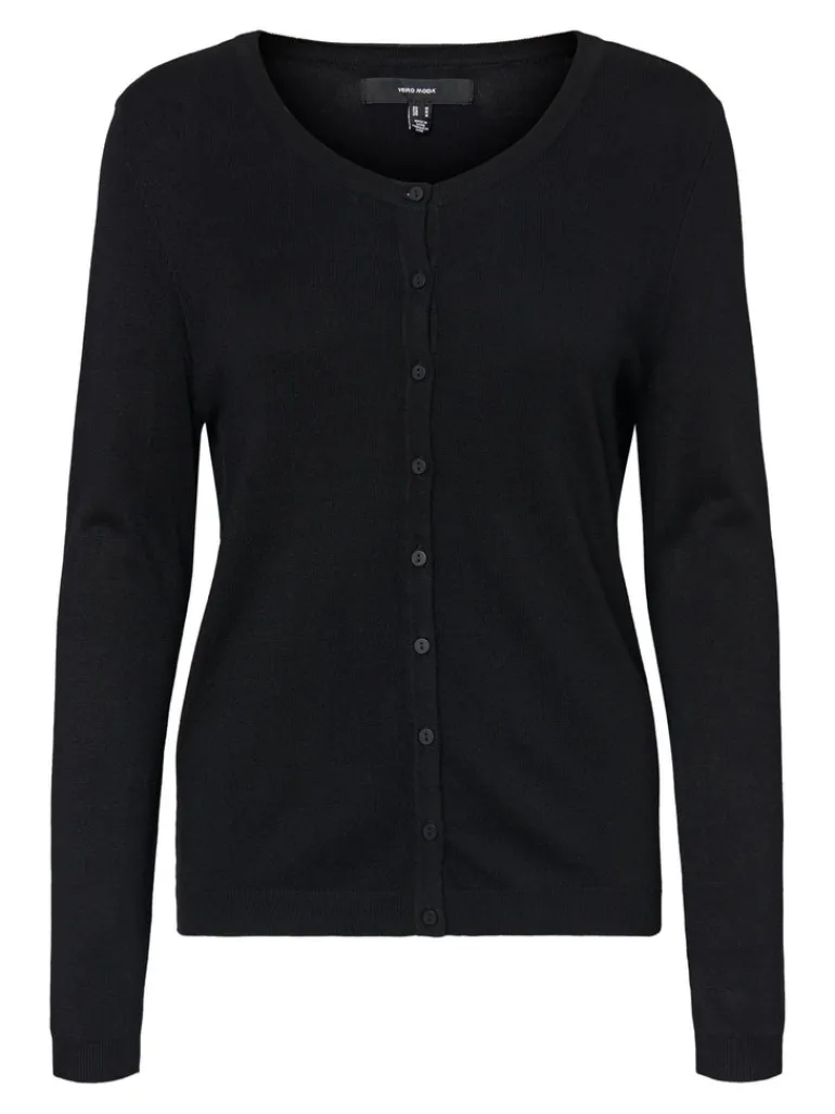 VMNELLIE GLORY LS O-NECK CARDIGAN NOOS black