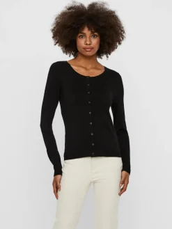 VMNELLIE GLORY LS O-NECK CARDIGAN NOOS black