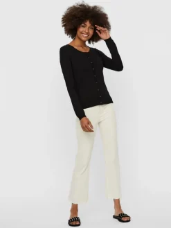 VMNELLIE GLORY LS O-NECK CARDIGAN NOOS black