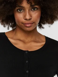 VMNELLIE GLORY LS O-NECK CARDIGAN NOOS black