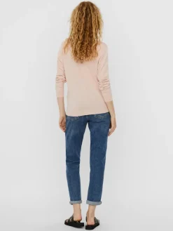 VMNELLIE GLORY LS V-NECK CARDIGAN COLOR sepia rose