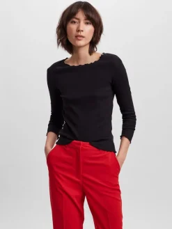 VMNEWAVA L/S O-NECK BABY LOCK TOP EXP black