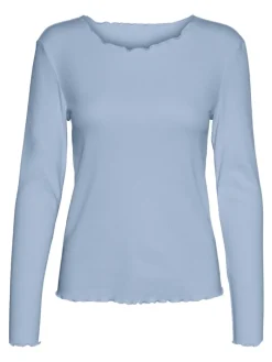 VMNEWAVA L/S O-NECK BABY LOCK TOP EXP cashmere blue