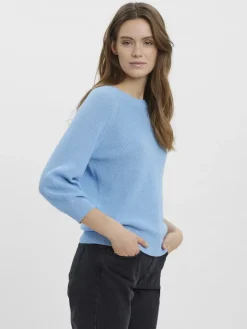 VMNEWLEX SUN 3/4 BLOUSE NOOS blue bell