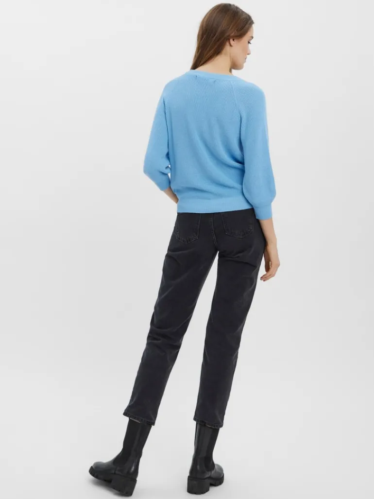 VMNEWLEX SUN 3/4 BLOUSE NOOS blue bell