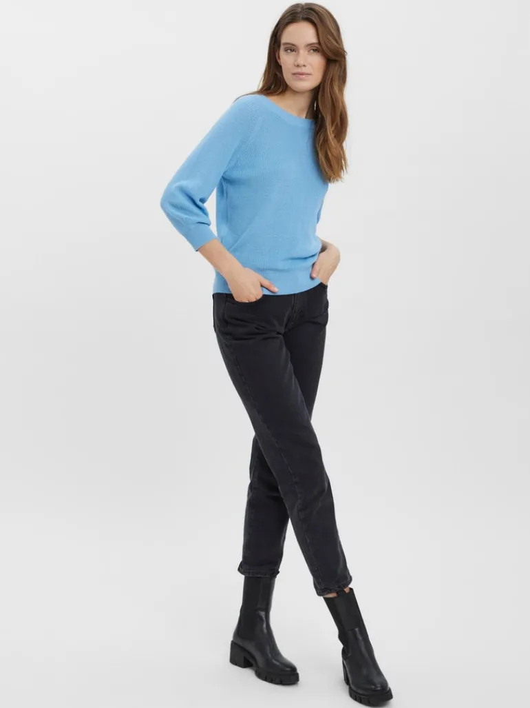 VMNEWLEX SUN 3/4 BLOUSE NOOS blue bell