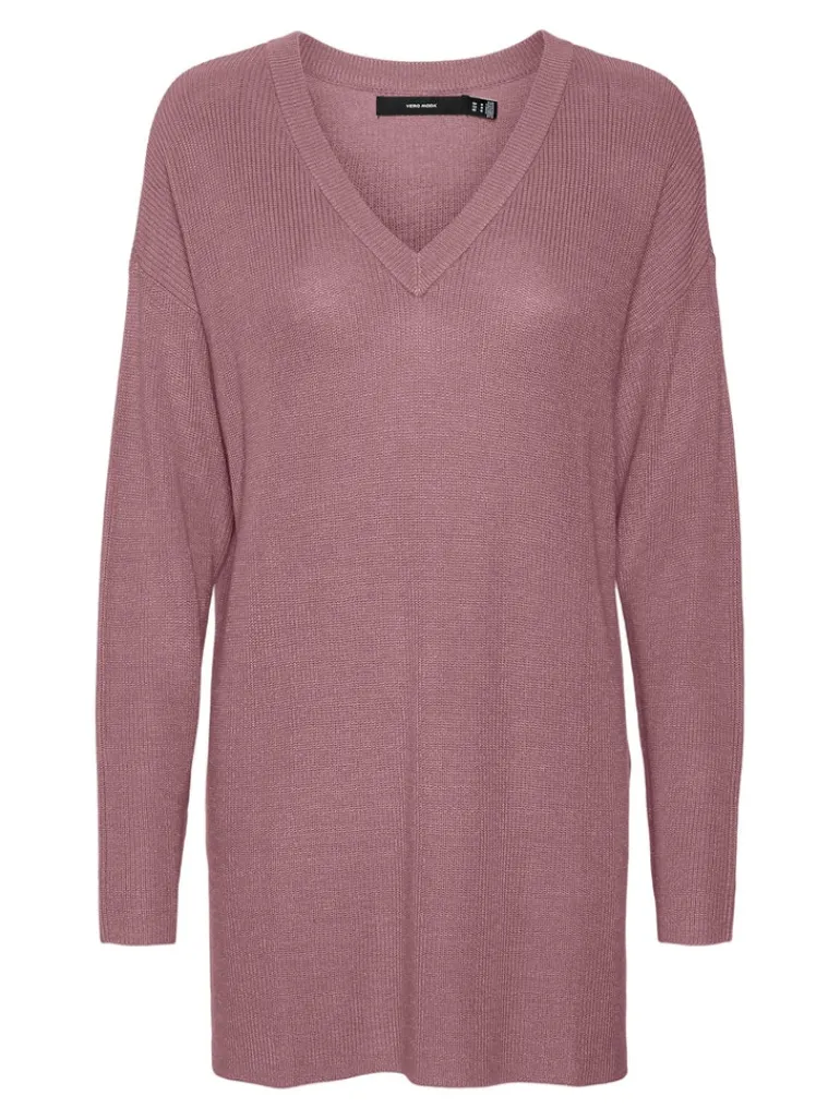 VMNEWLEXSUN LS LONG V-NECK PULLOVER nostalgia rose