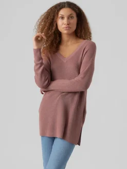 VMNEWLEXSUN LS LONG V-NECK PULLOVER nostalgia rose