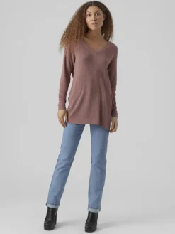 VMNEWLEXSUN LS LONG V-NECK PULLOVER nostalgia rose