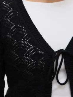 VMNEWVERENA 3/4 V-NECK CARDIGAN BOO black