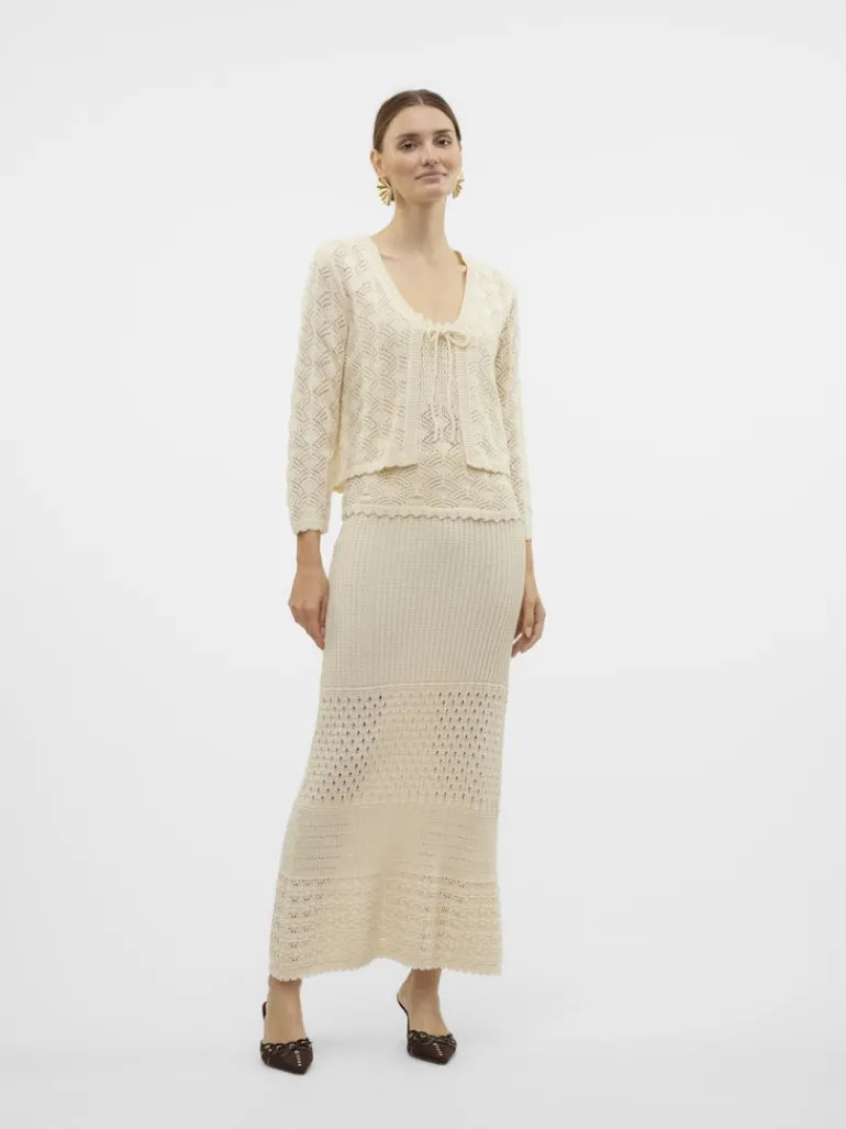 VMNEWVERENA 3/4 V-NECK CARDIGAN BOO birch