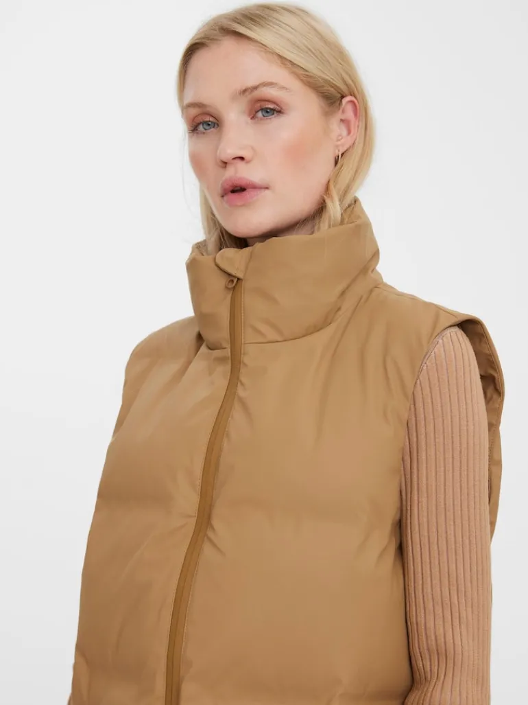 VMNOE COATED WAISTCOAT BOOS tigers eye
