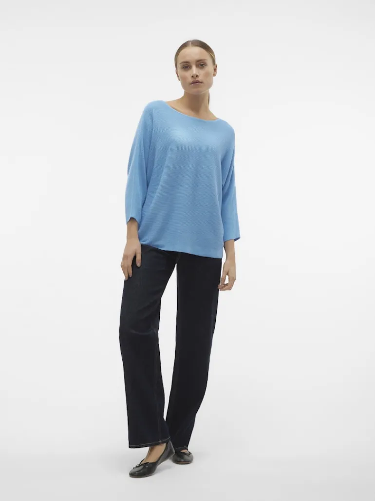 VMNORA 3/4 BOATNECK BLOUSE NOOS bonnie blue