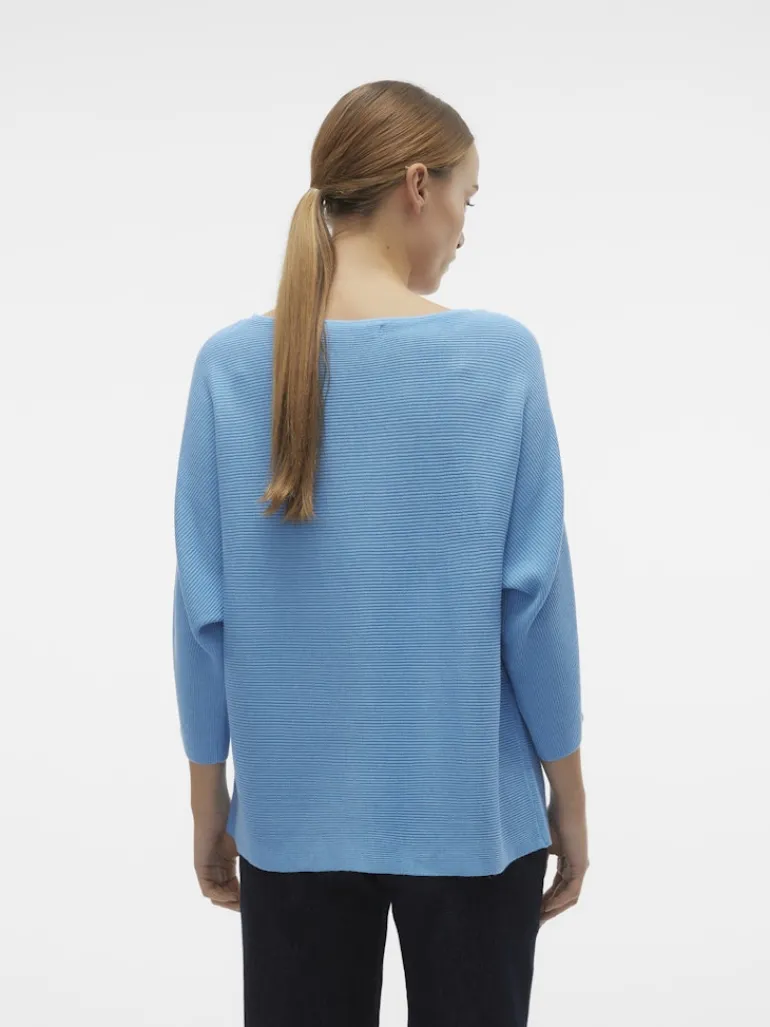 VMNORA 3/4 BOATNECK BLOUSE NOOS bonnie blue
