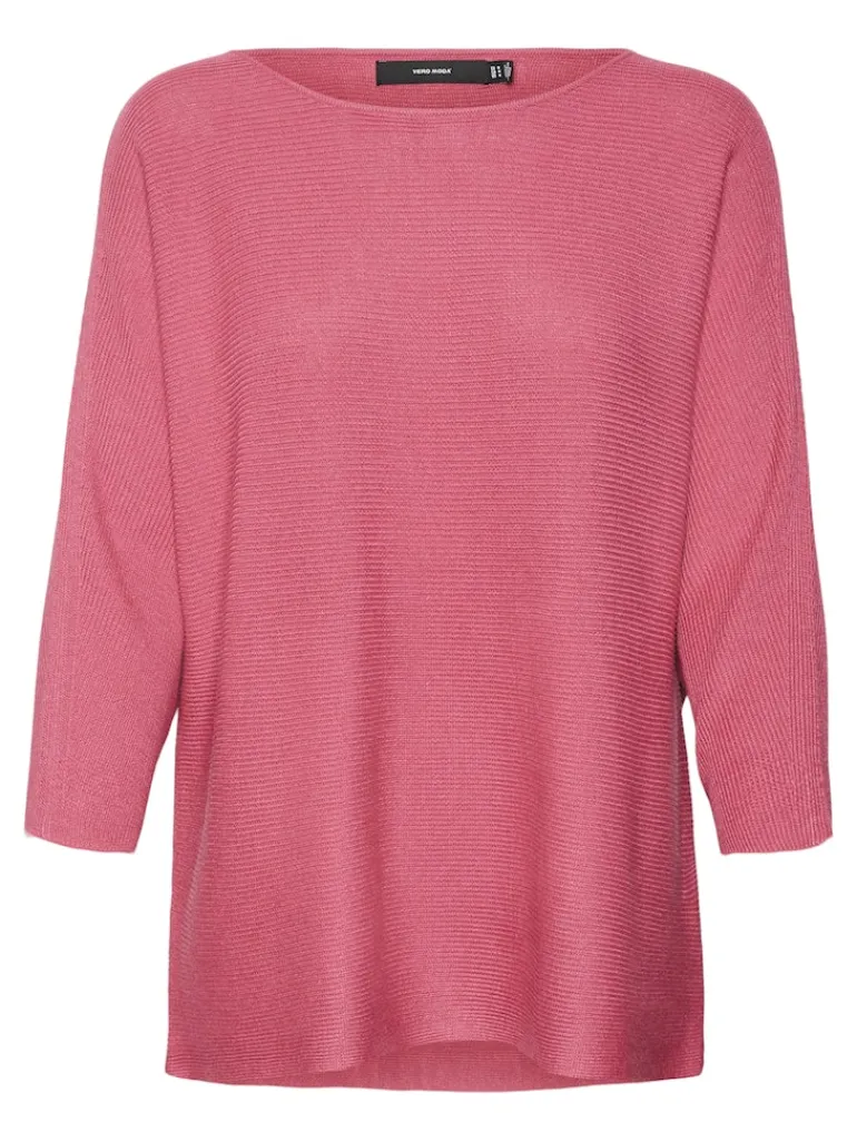 VMNORA 3/4 BOATNECK BLOUSE NOOS raspberry sorbet