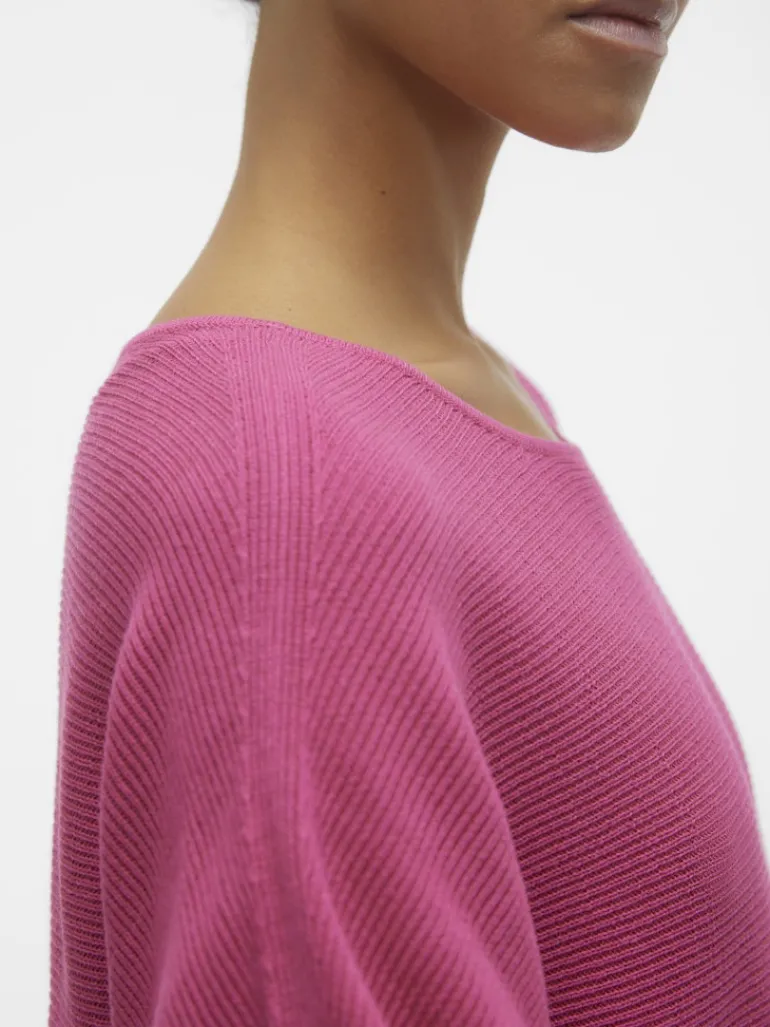 VMNORA 3/4 BOATNECK BLOUSE NOOS raspberry sorbet