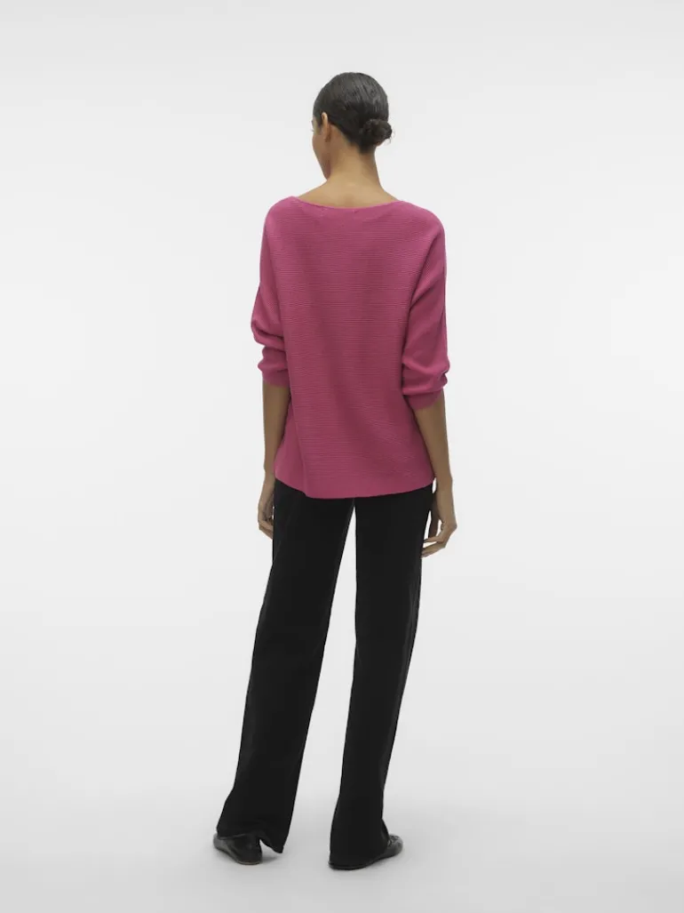 VMNORA 3/4 BOATNECK BLOUSE NOOS raspberry sorbet