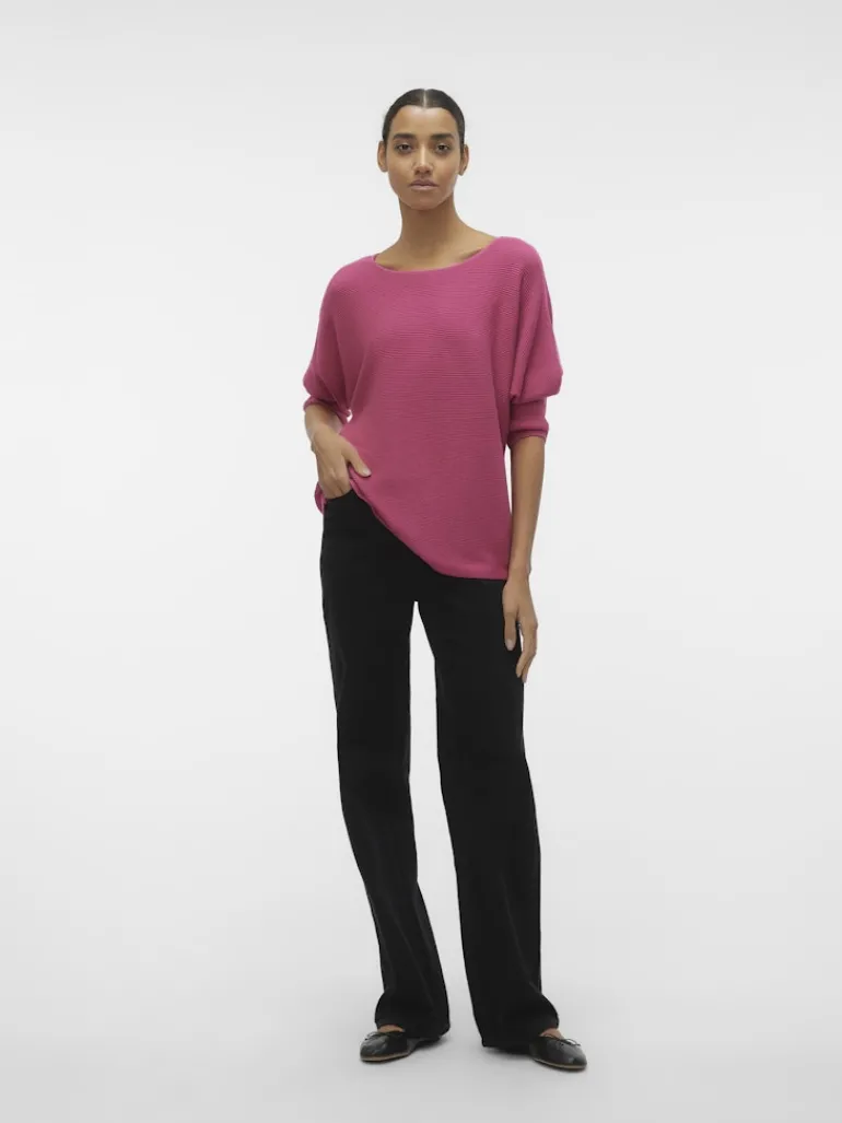 VMNORA 3/4 BOATNECK BLOUSE NOOS raspberry sorbet