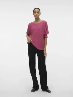 VMNORA 3/4 BOATNECK BLOUSE NOOS raspberry sorbet