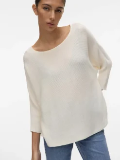 VMNORA 3/4 BOATNECK BLOUSE NOOS snow white