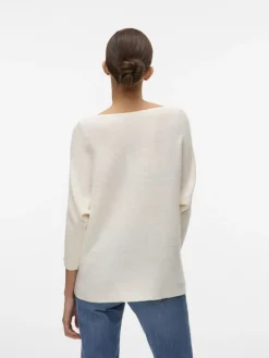VMNORA 3/4 BOATNECK BLOUSE NOOS snow white