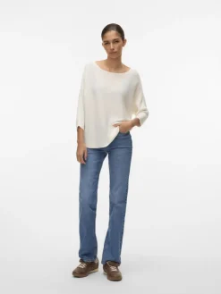 VMNORA 3/4 BOATNECK BLOUSE NOOS snow white