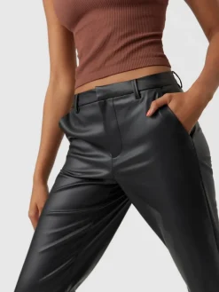 VMOLYMPIA ZAMIRA MW STRAIGHT PL PANT black