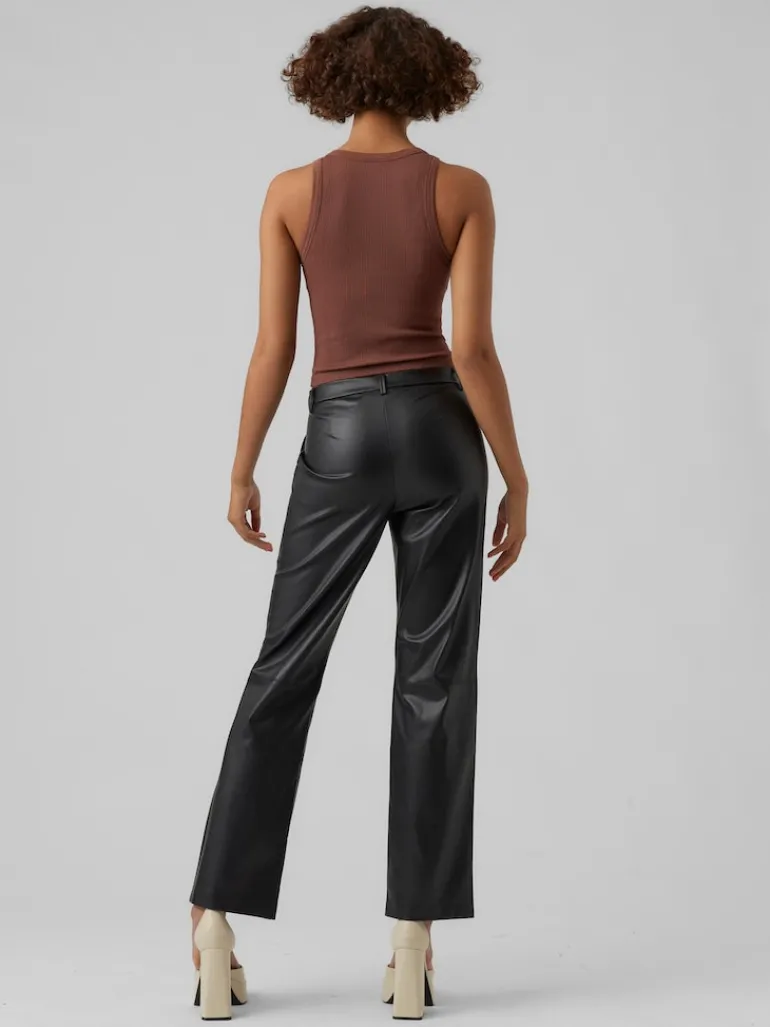 VMOLYMPIA ZAMIRA MW STRAIGHT PL PANT black