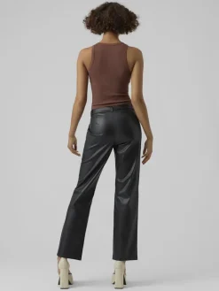 VMOLYMPIA ZAMIRA MW STRAIGHT PL PANT black