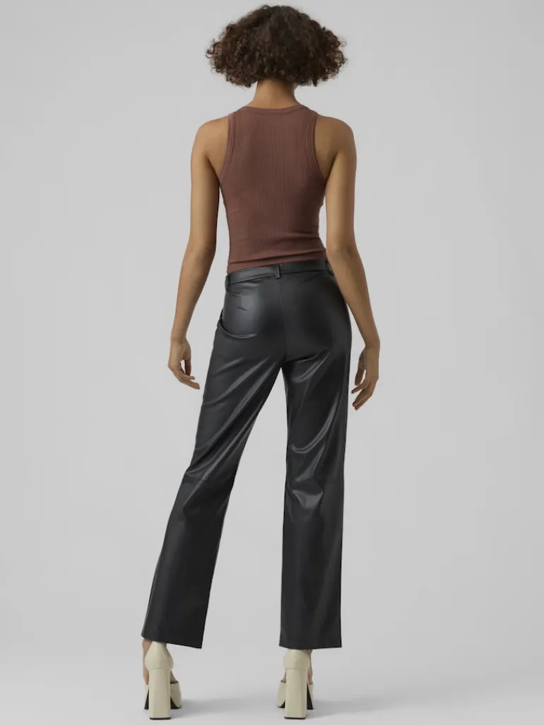 VMOLYMPIA ZAMIRA MW STRAIGHT PL PANT black