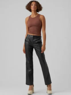 VMOLYMPIA ZAMIRA MW STRAIGHT PL PANT black