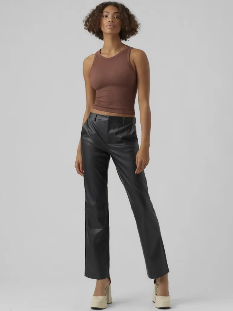 VMOLYMPIA ZAMIRA MW STRAIGHT PL PANT black