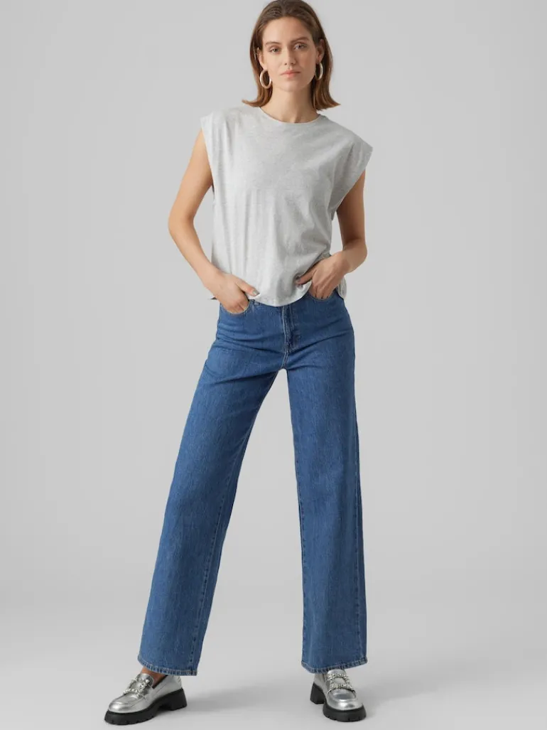 VMPANNA GLENN SL TOP JRS light grey melange