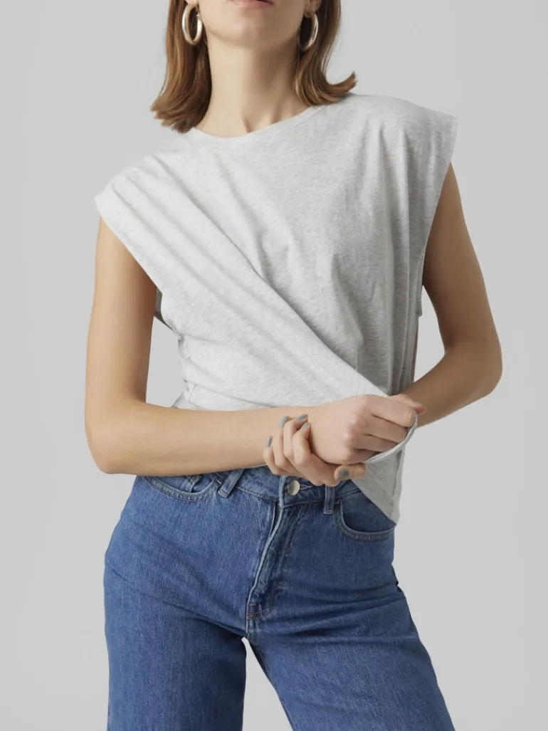 VMPANNA GLENN SL TOP JRS light grey melange