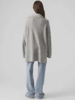 VMPERNILLA LS HIGHNECK ZIPPER PULL GA light grey melange