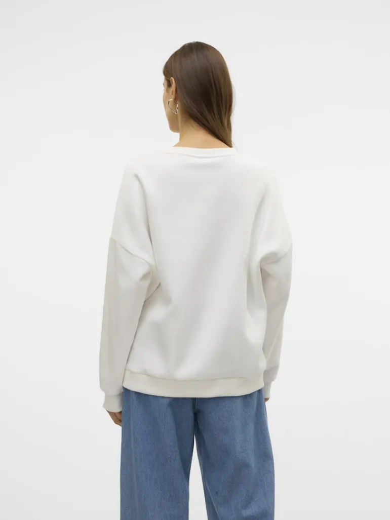 VMPERNILLE BEA LS SWEAT BOX JRS snow white