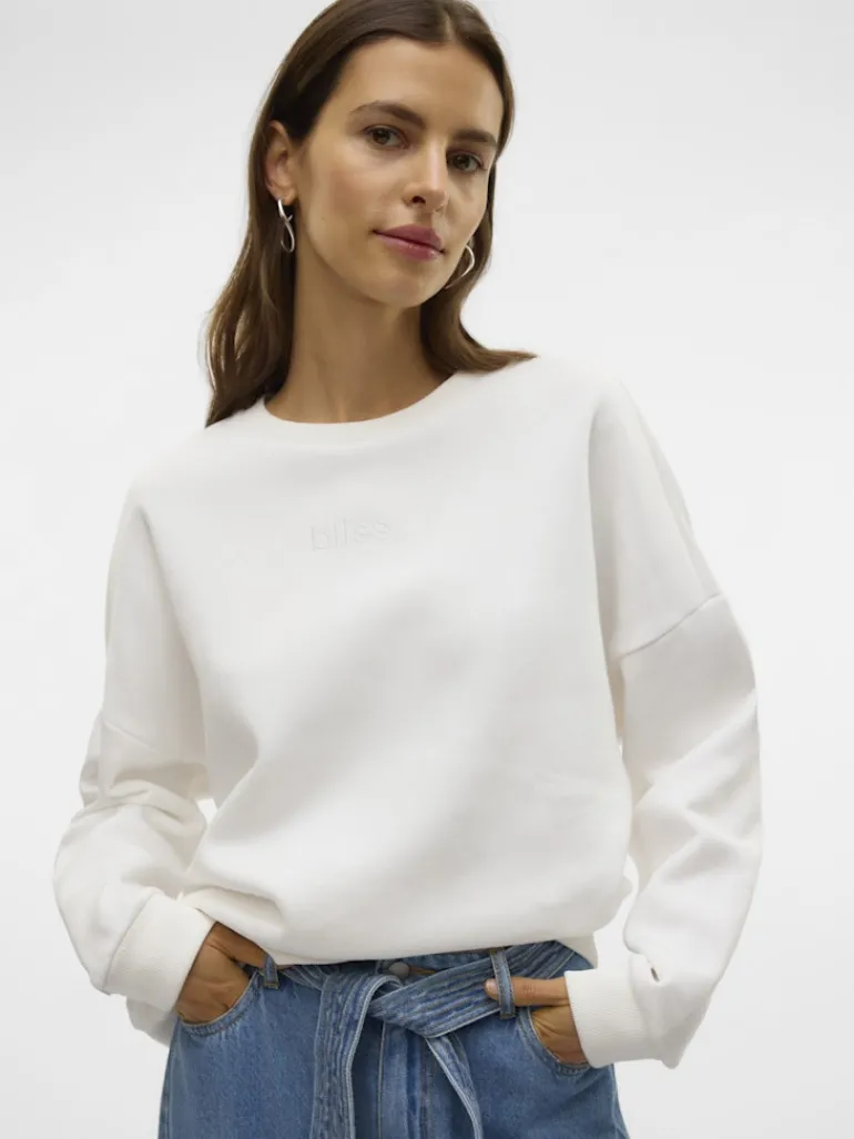 VMPERNILLE BEA LS SWEAT BOX JRS snow white