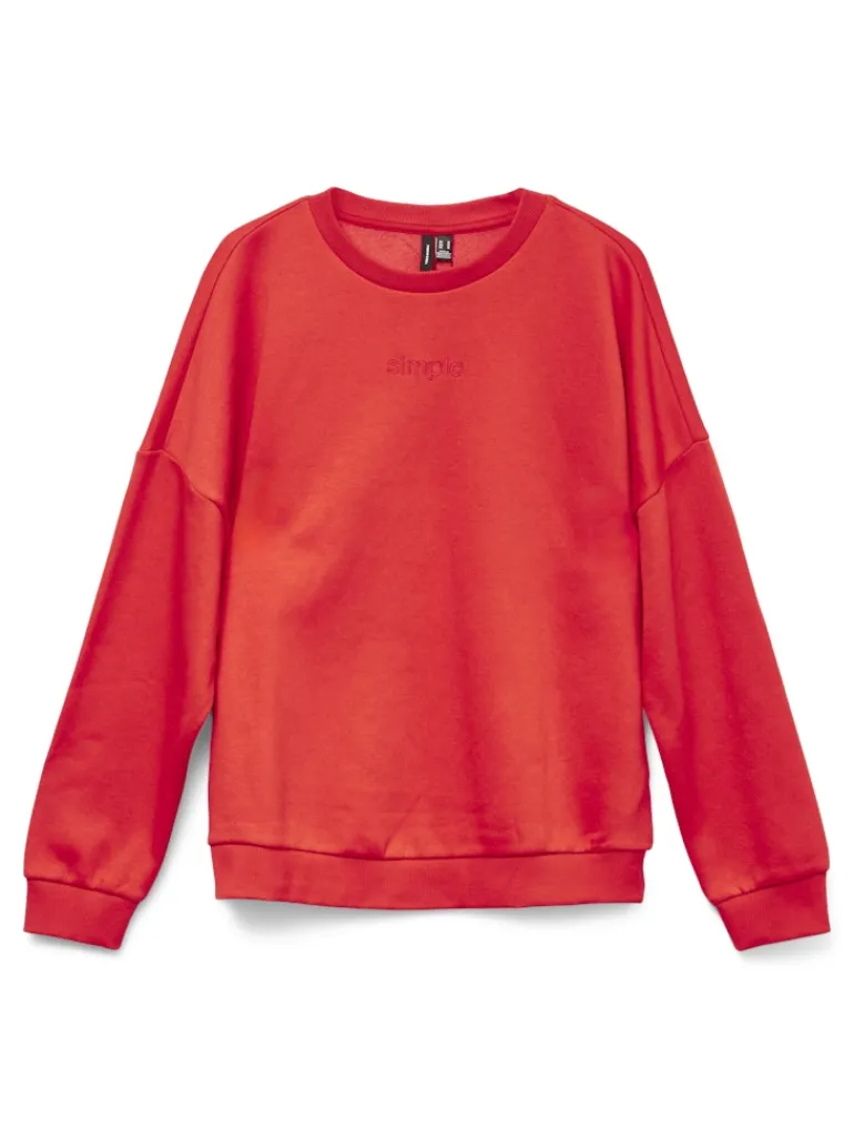 VMPERNILLE BEA LS SWEAT BOX JRS fiery red