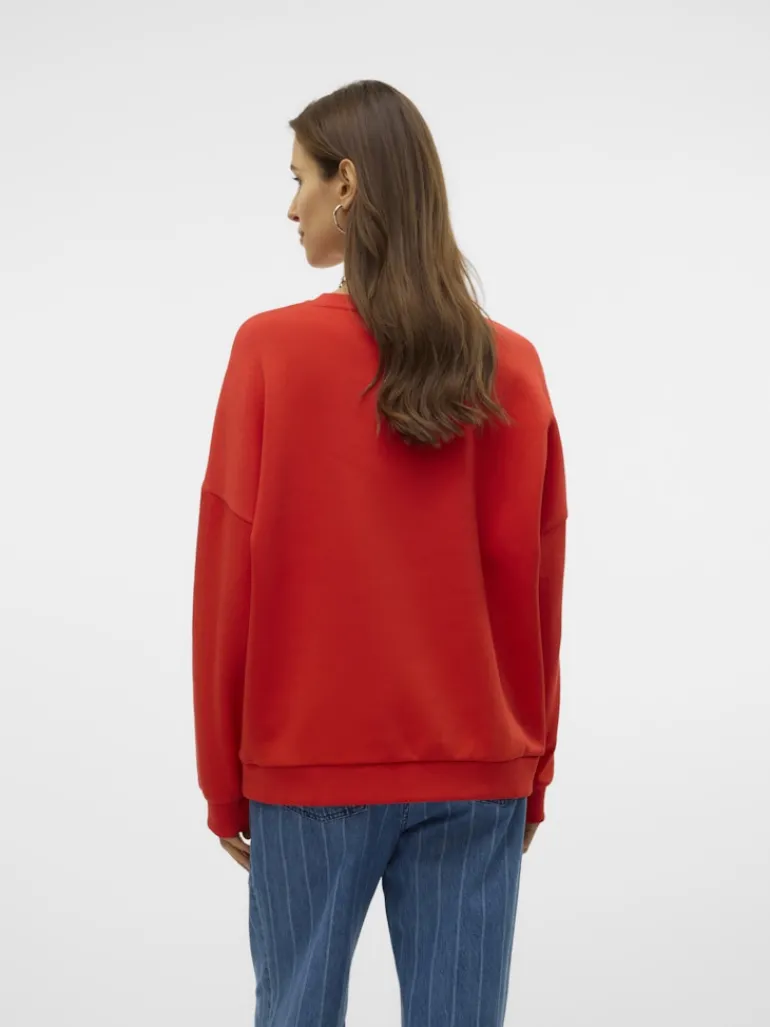 VMPERNILLE BEA LS SWEAT BOX JRS fiery red
