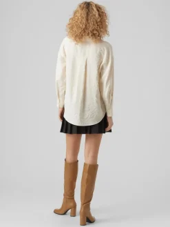VMQUEENY LS OVERSIZE SHIRT WVN GA NOOS antique white