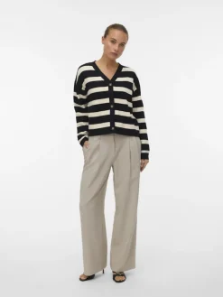VMSABA FULL NEEDLE LS V-NECK CARDI NOOS black