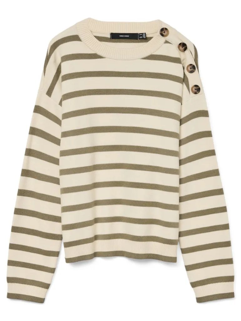 VMSABA LS O-NECK BUTTON PULLOVER GA NOOS birch2