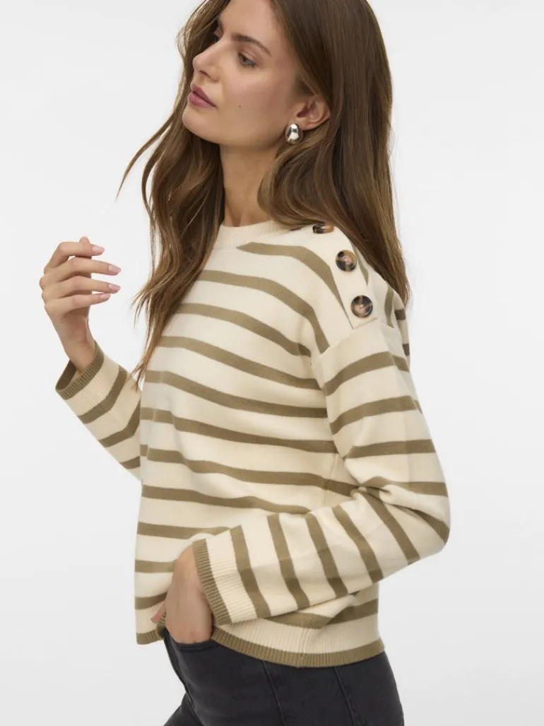 VMSABA LS O-NECK BUTTON PULLOVER GA NOOS birch2