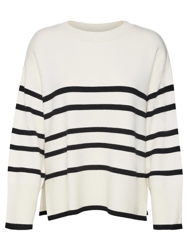 VMSABA LS O-NECK STRIPE PULLOVER GA NOOS birch-w black