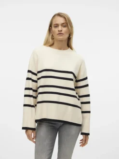 VMSABA LS O-NECK STRIPE PULLOVER GA NOOS birch-w black