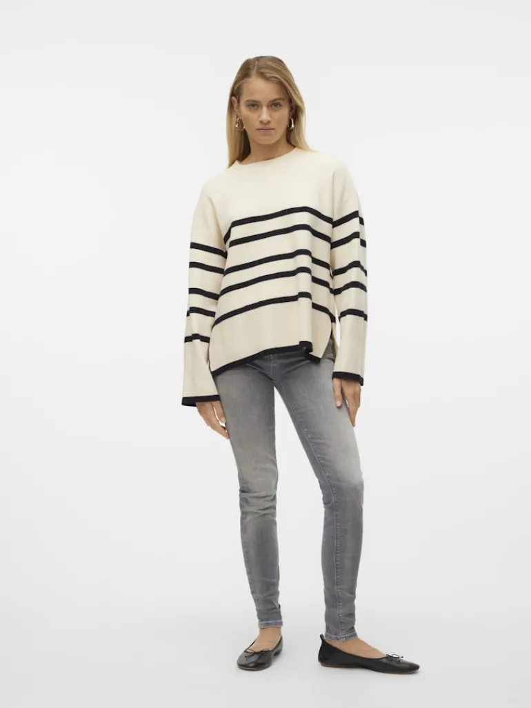 VMSABA LS O-NECK STRIPE PULLOVER GA NOOS birch-w black