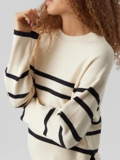 VMSABA LS O-NECK STRIPE PULLOVER GA NOOS birch-w black