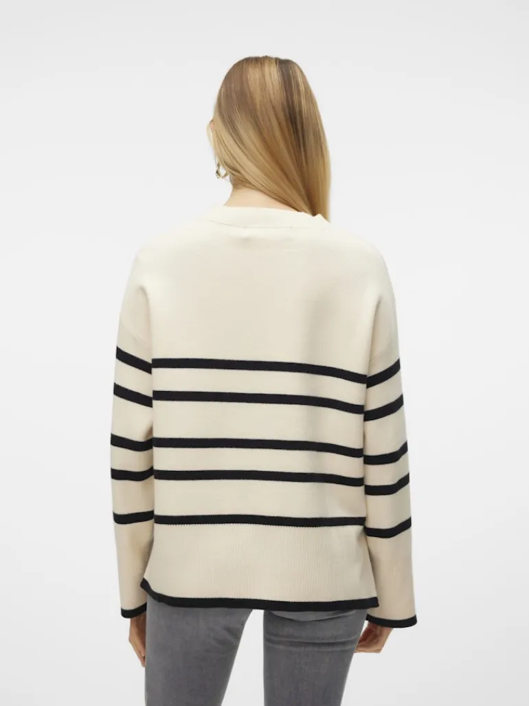 VMSABA LS O-NECK STRIPE PULLOVER GA NOOS birch-w black