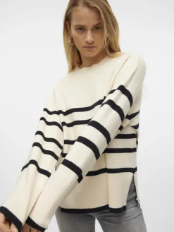 VMSABA LS O-NECK STRIPE PULLOVER GA NOOS birch-w black